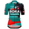 Completo Maglia + Pantaloncino con bretelle 2023 BORA-Hansgrohe Manica Corta Verde Nero Donna